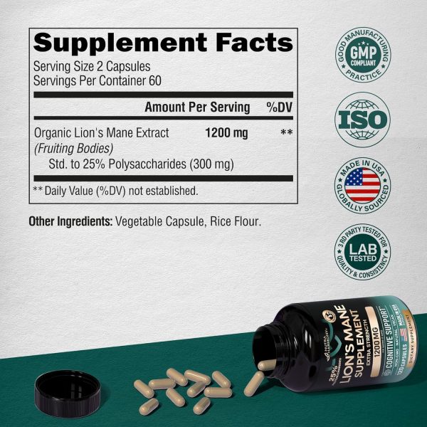 Lion s Mane Supplement Capsules on Sale